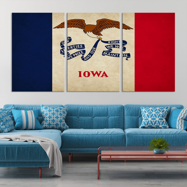 Art mural du drapeau des États de l’Iowa