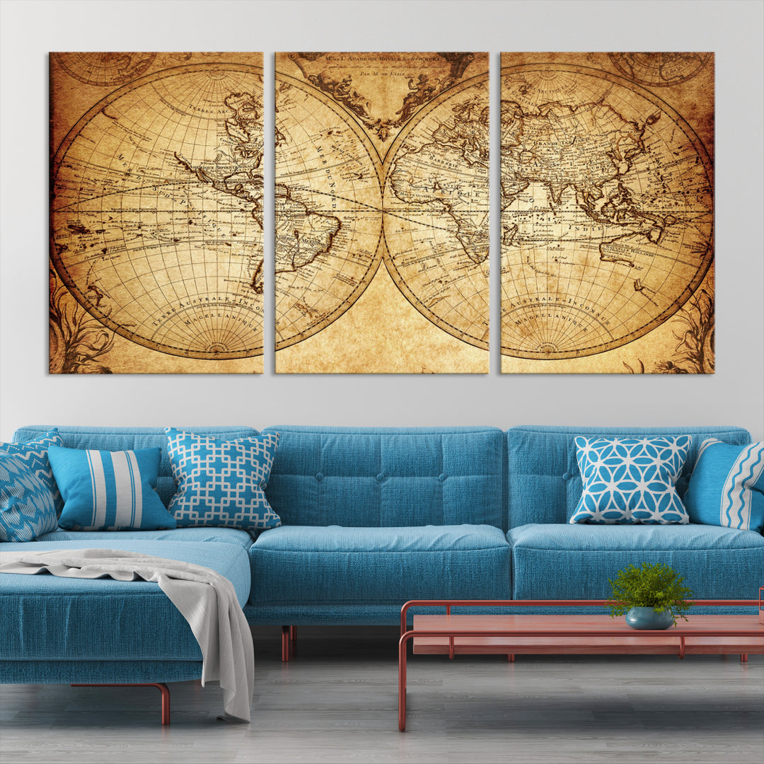 Old World Map Wall Art
