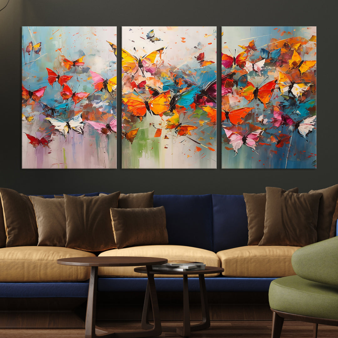 Abstract Butterfly Wall Art Canvas Print