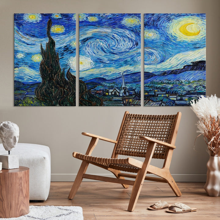 Vincent Van Gogh La noche estrellada Arte abstracto de la pared Lienzo