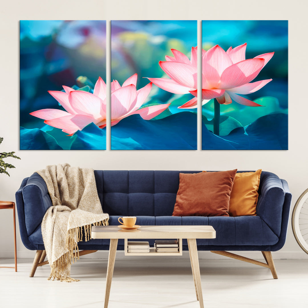 Art mural fleur de lotus Impression sur toile