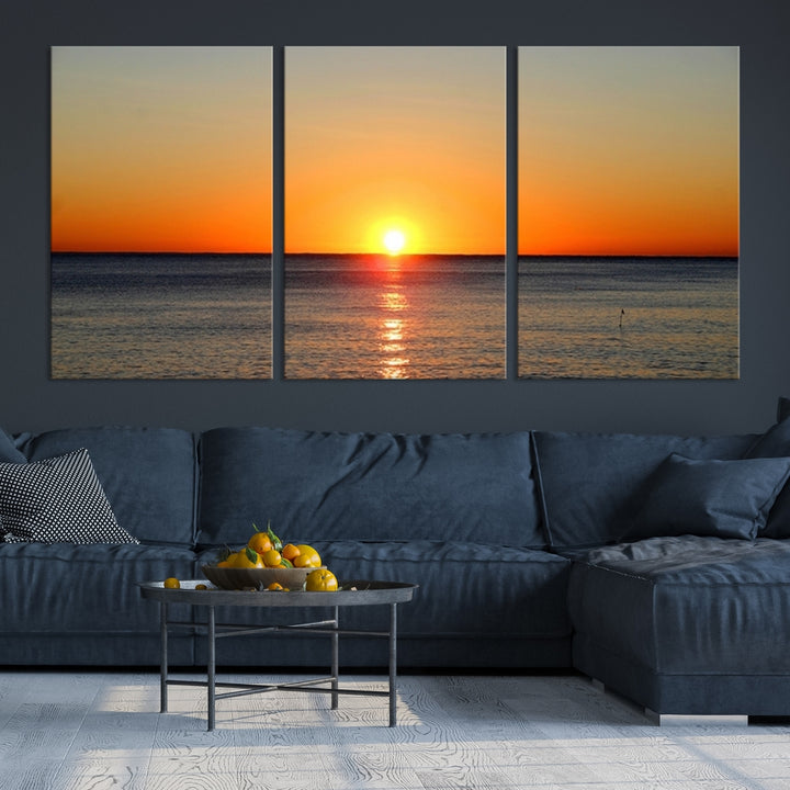 Wall Art Canvas Sunset over Sea
