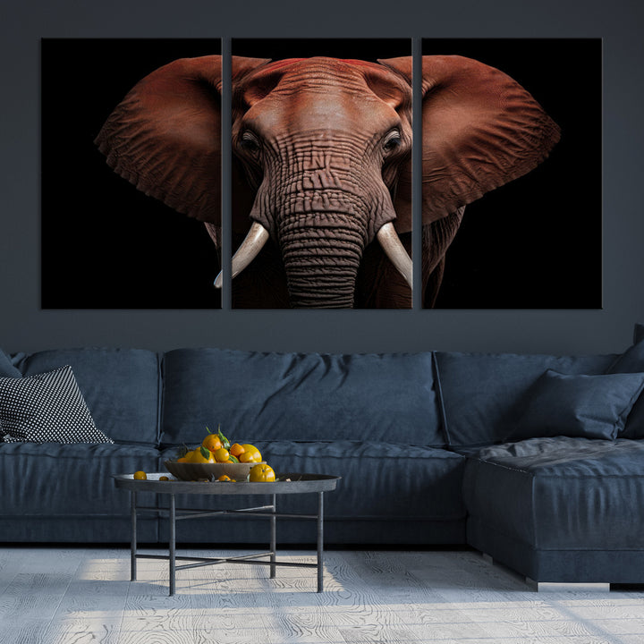 Art mural d’éléphant Impression sur toile