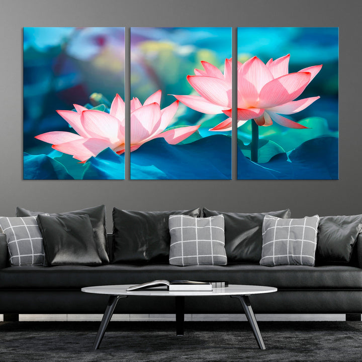 Art mural fleur de lotus Impression sur toile