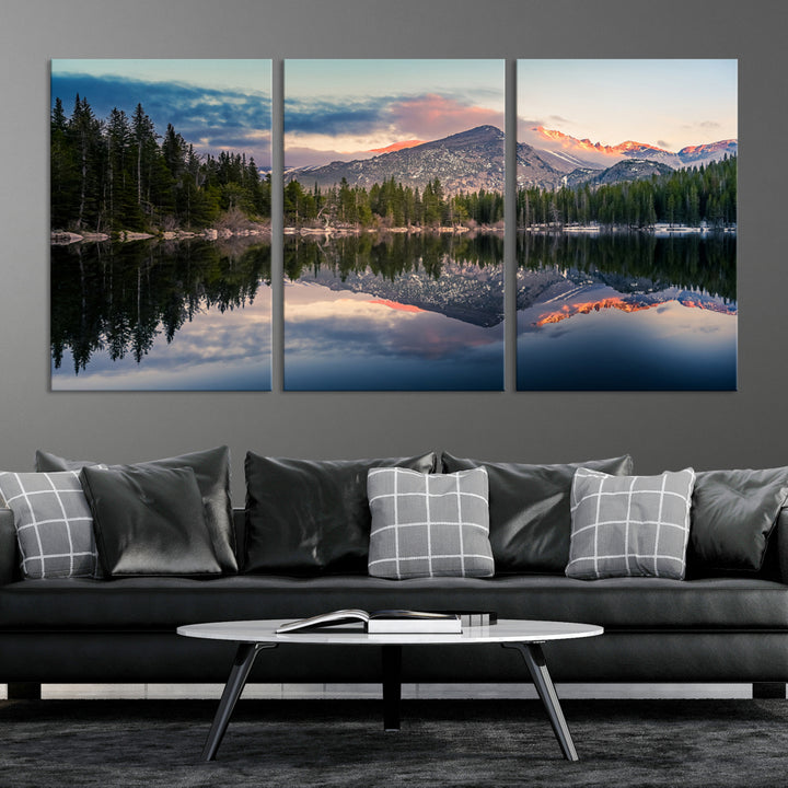 Rocky Mountain National Park canvas print Bear Lake Colorado Nature wall art Landscape Multi panel Wall Art Canvas Print