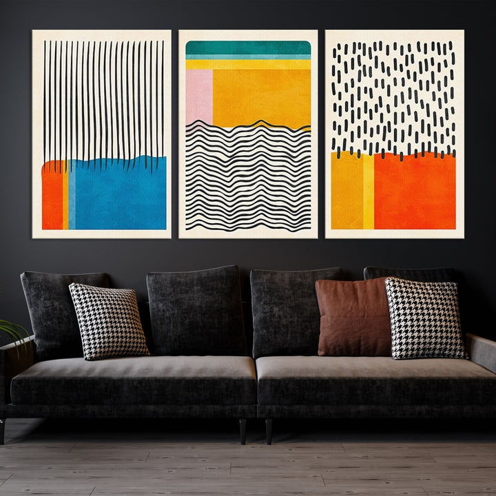 Lienzo enmarcado Impresión Arte de la pared Ilustraciones abstractas Arte moderno minimalista Decoración boho