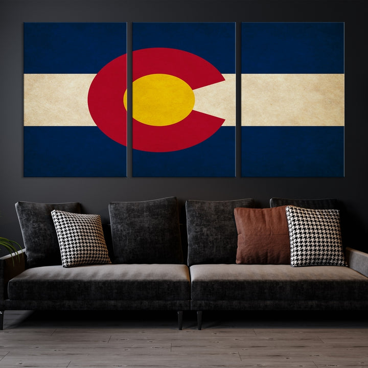 Colorado States Flag Wall Art Canvas Print