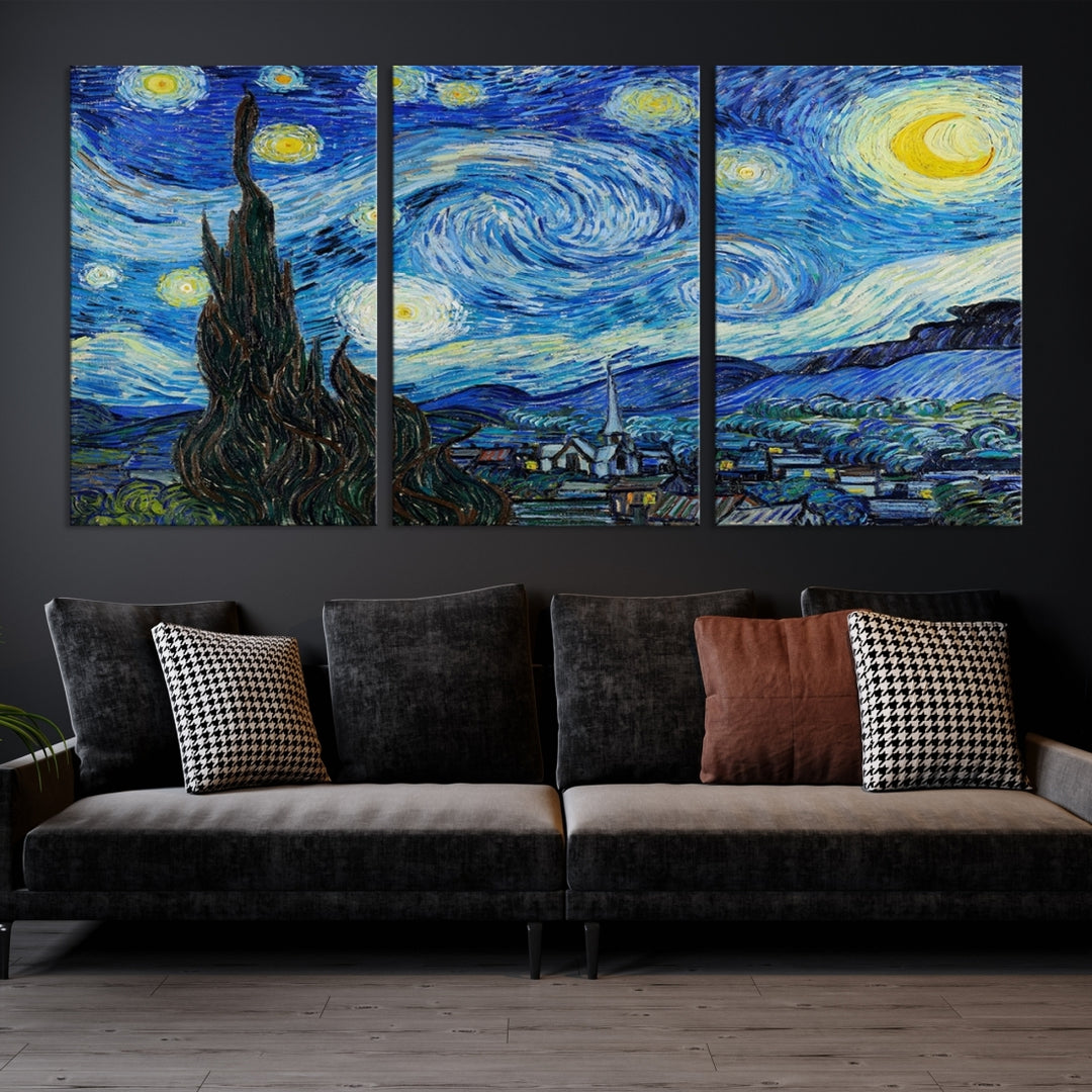 Vincent Van Gogh La nuit étoilée Art mural abstrait Impression sur toile