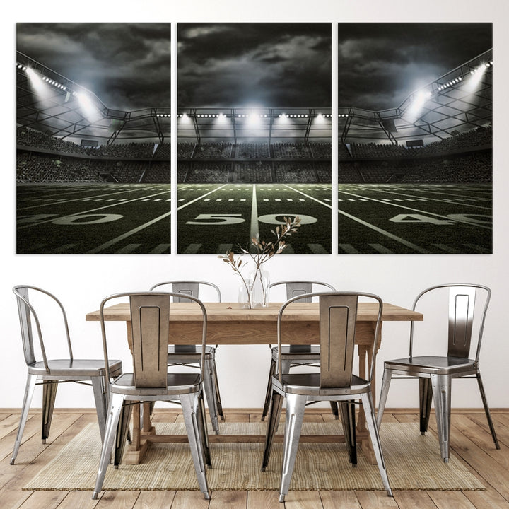 Impression sur toile d’art mural de stade de football américain, impression d’art mural de sport de stade 