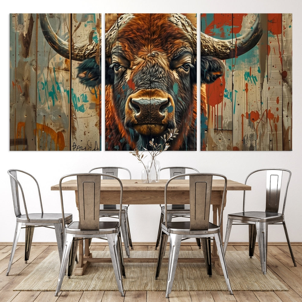 Bison Canvas Wall Art Impression de buffle américain