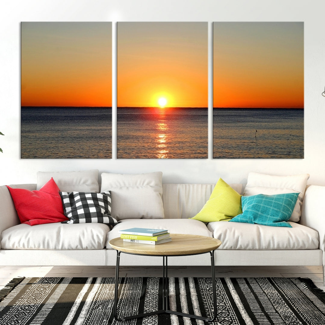 Wall Art Canvas Sunset over Sea