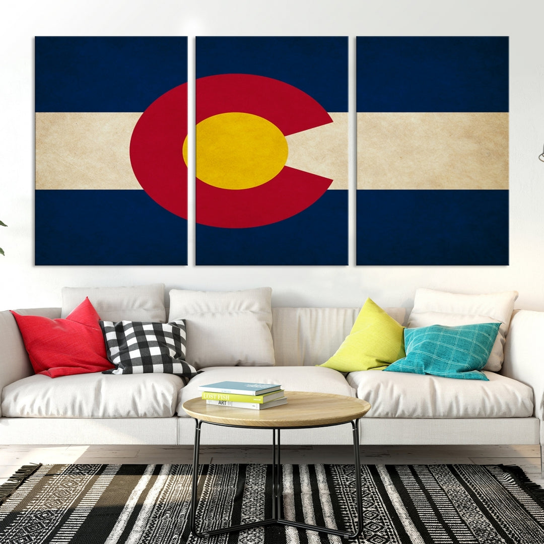 Colorado States Flag Wall Art Canvas Print