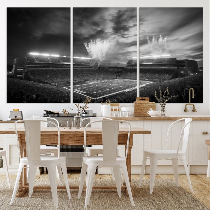 Bryant Denny Stadium Impression sur toile d'art mural de football américain, impression d'art mural de sport de stade 