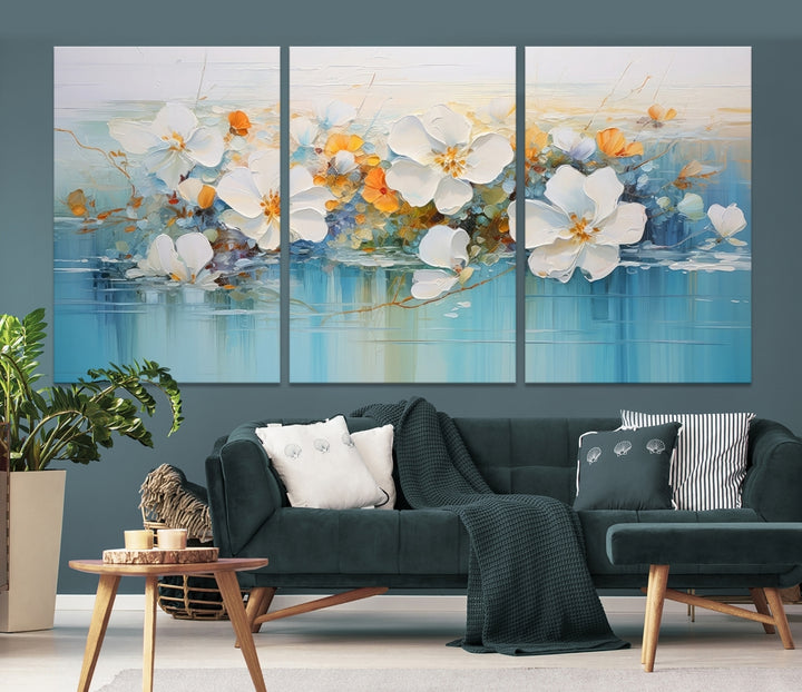 Art mural de fleurs abstraites Impression sur toile