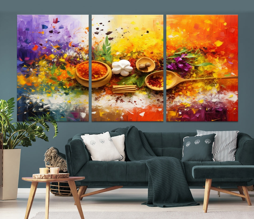 Cuillère abstraite d’épices Art Print Kitchen Wall