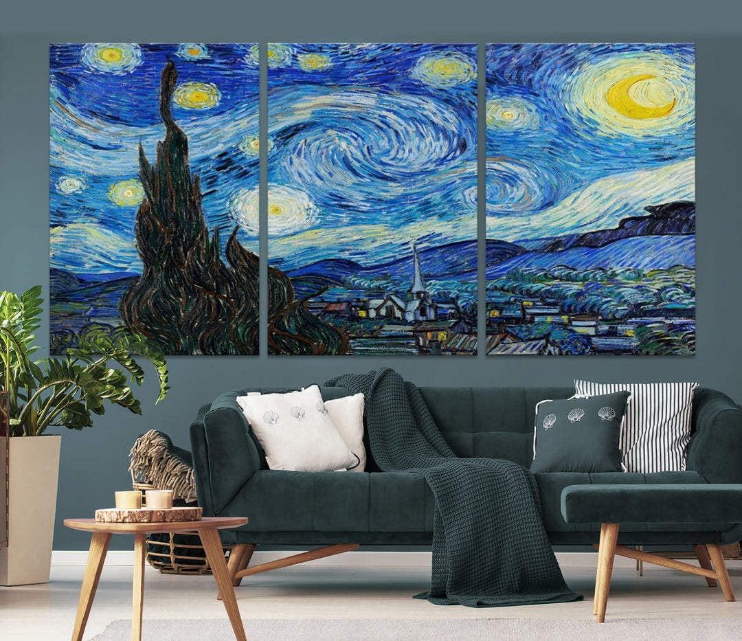 Vincent Van Gogh La noche estrellada Arte abstracto de la pared Lienzo