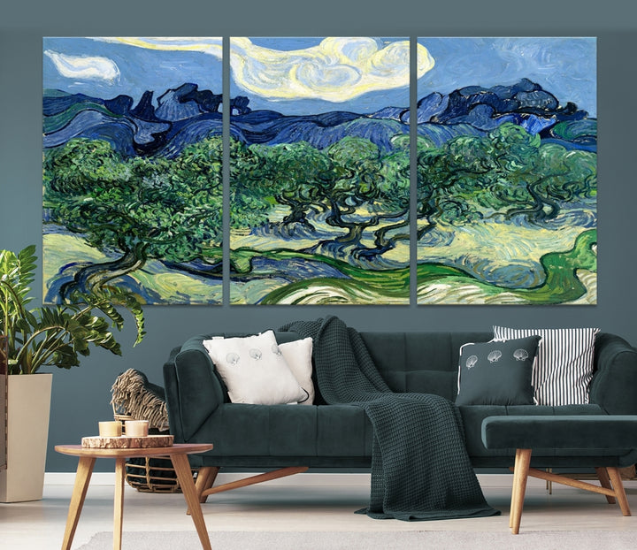 Olive Trees Van Gogh Wall Art Canvas Print