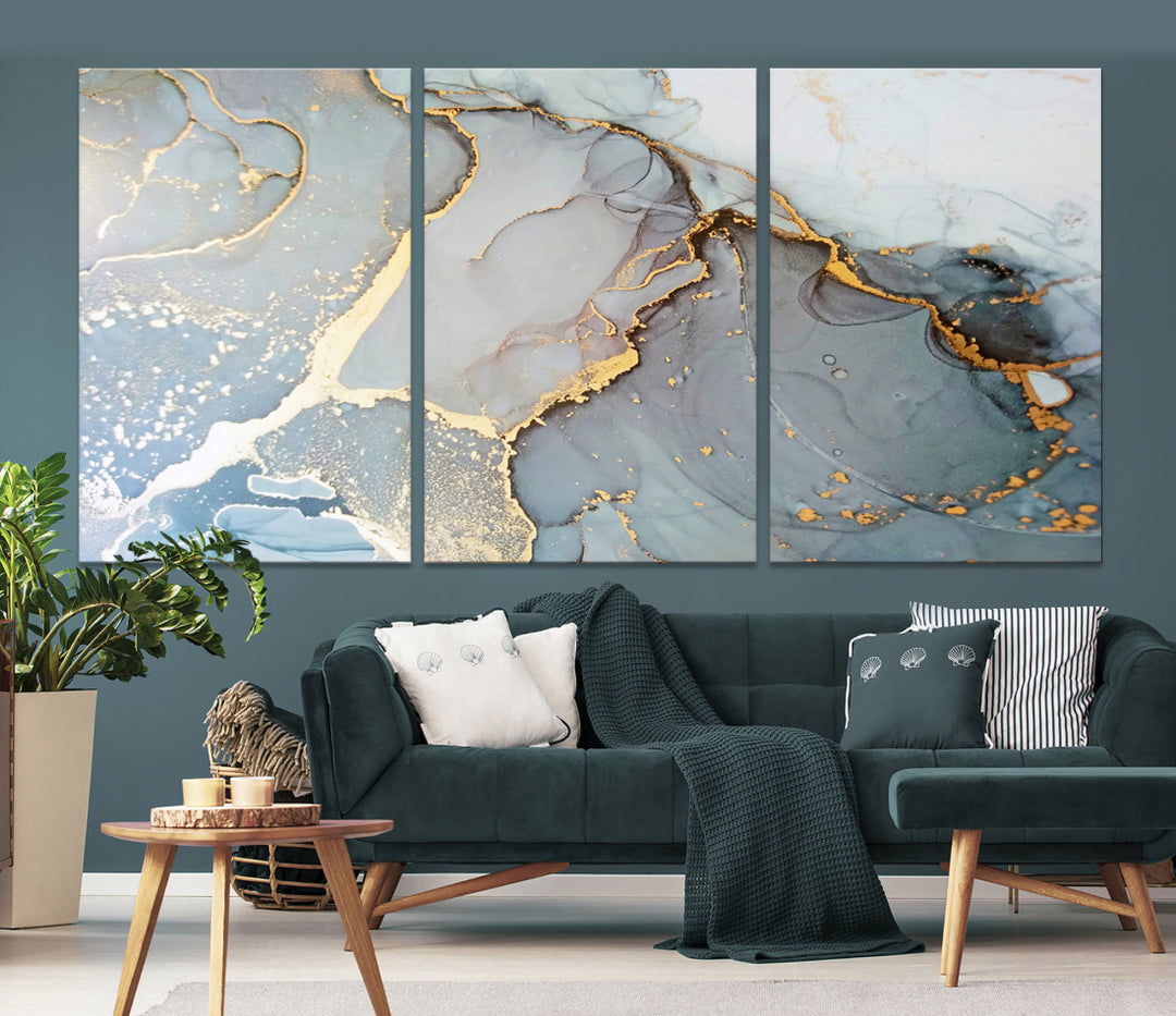 Impresión abstracta de mármol de la lona del arte de la pared | Decoración de pared minimalista moderna | Decoración de la sala de estar | Decoración de dormitorio | Decoración de oficina