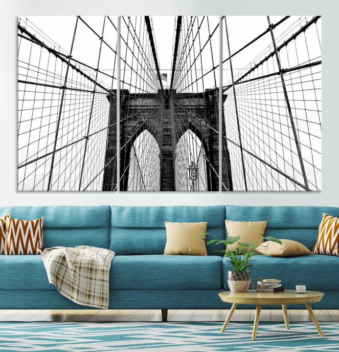 Lienzo decorativo para pared extragrande con puente de Brooklyn