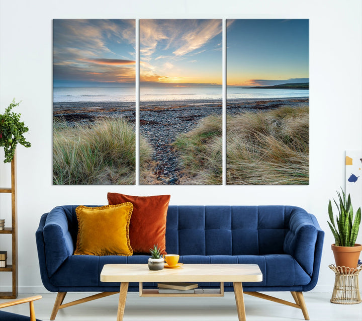 Beach Sunset Wall Art Canvas Print