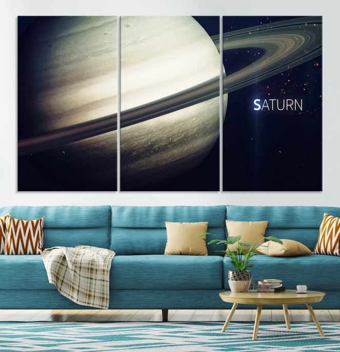 Lienzo decorativo para pared grande de Saturno