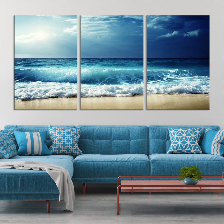 Beach Canvas Prints Sea Landscape Nautical Coastal Canvas Print