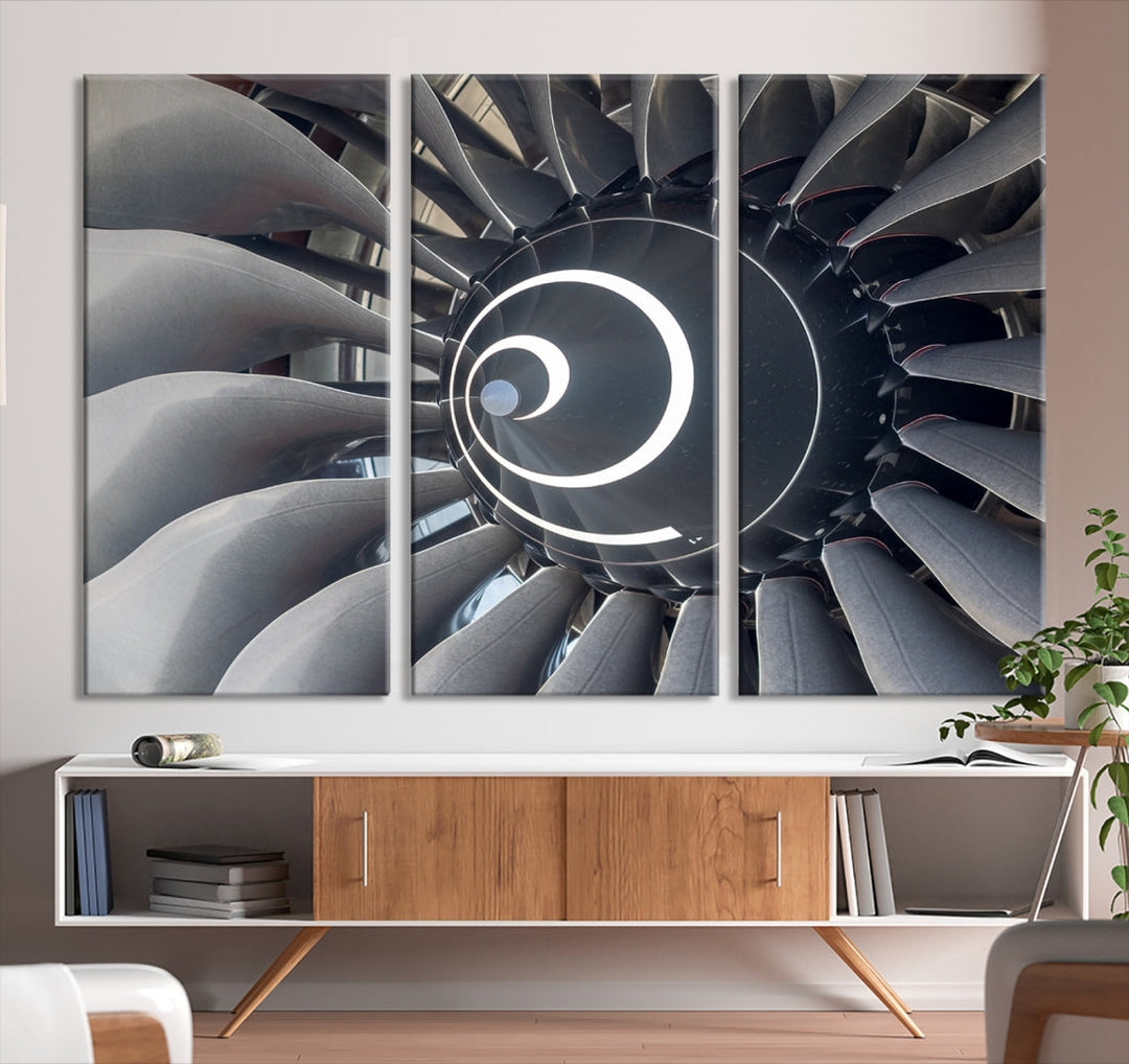 Jet Motor Wall Art Canvas Print