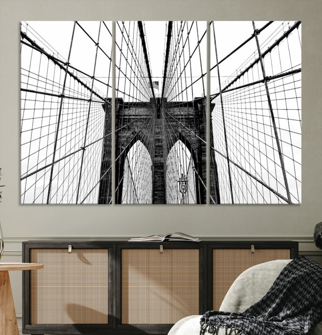 Lienzo decorativo para pared extragrande con puente de Brooklyn