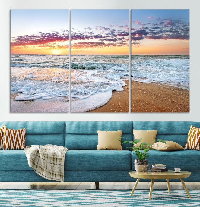 Lienzo decorativo para pared grande con playa y océano de Hawái