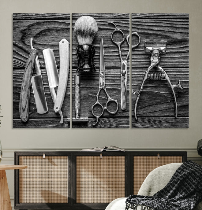 Arte de pared de herramientas de peluquero clásico Lienzo