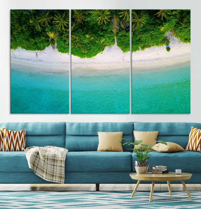 Forest and Aerial Ocean Wall Art Canvas Print