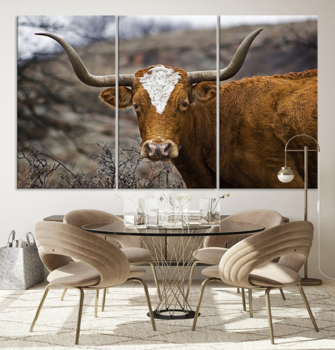 Big Cow Animal Wall Art Canvas Print
