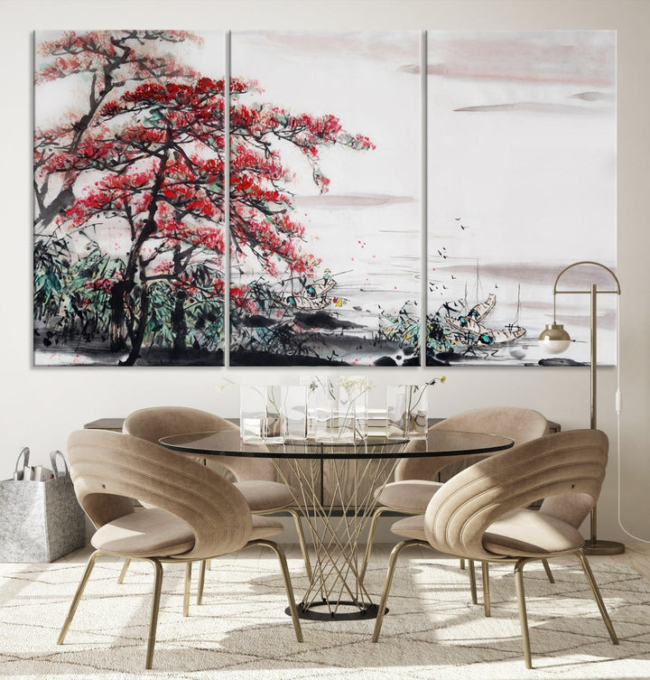 Cherry Blossom Art Painting Canvas Wall Art