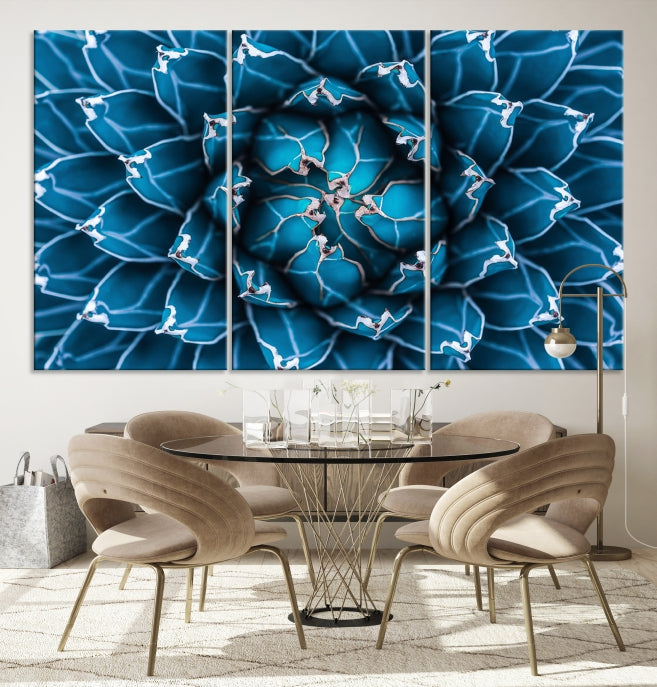 Blue Agave Flower Wall Art Canvas Print Success
