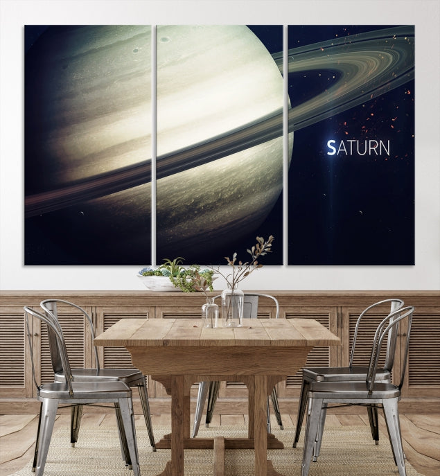 Lienzo decorativo para pared grande de Saturno