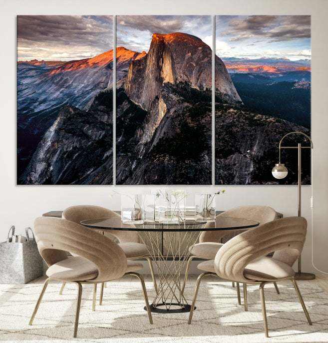 Half Dome Mountain Yosemite Wall Art Toile Imprimer El Capitan