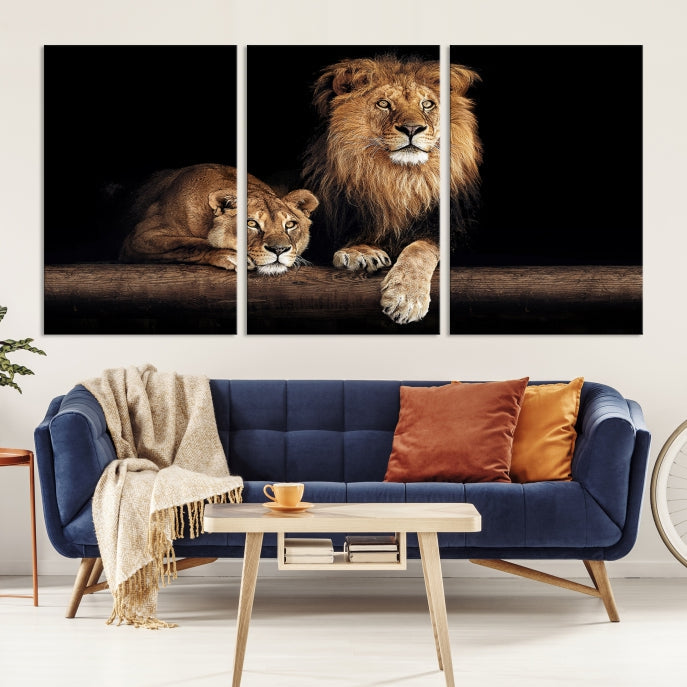 Lion Canvas Wall Art Animal Print