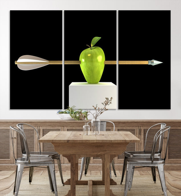 Apple and Arrow Wall Art Apple Illustr Canvas Print
