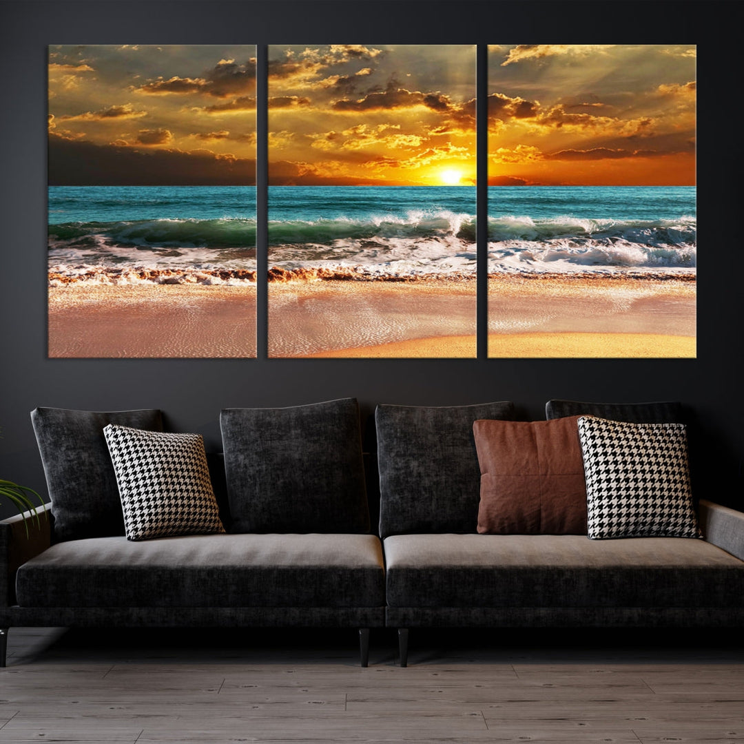 Great Sunset Landscape Wall Art Canvas Print