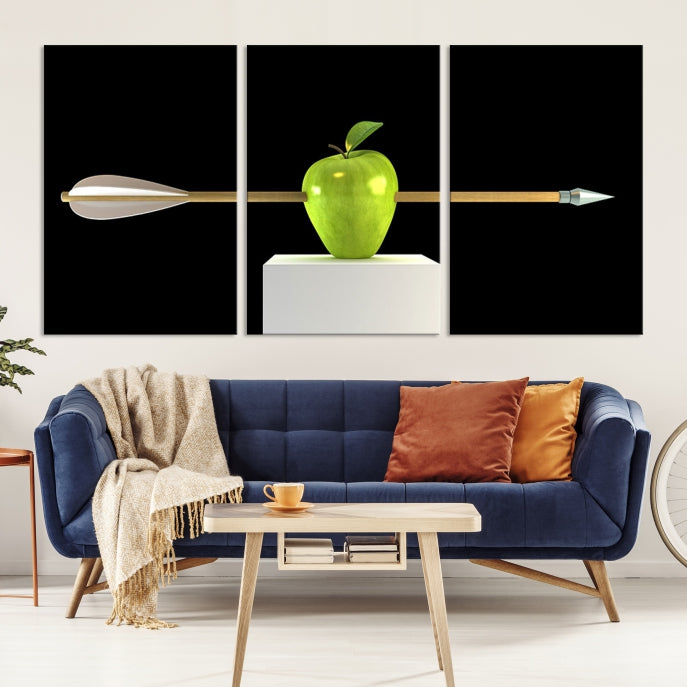 Apple et Arrow Wall Art Apple Illustr Impression sur toile