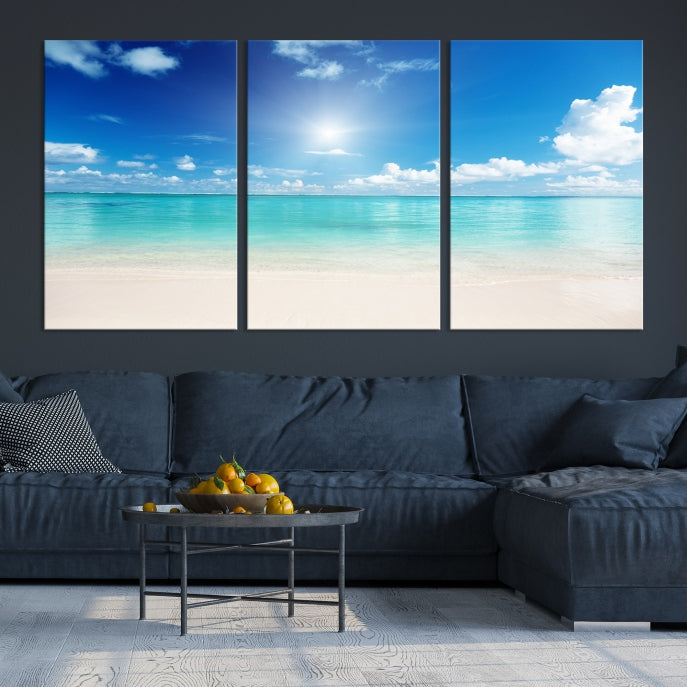 Sunrise in Morning and Sea View Canvas Print