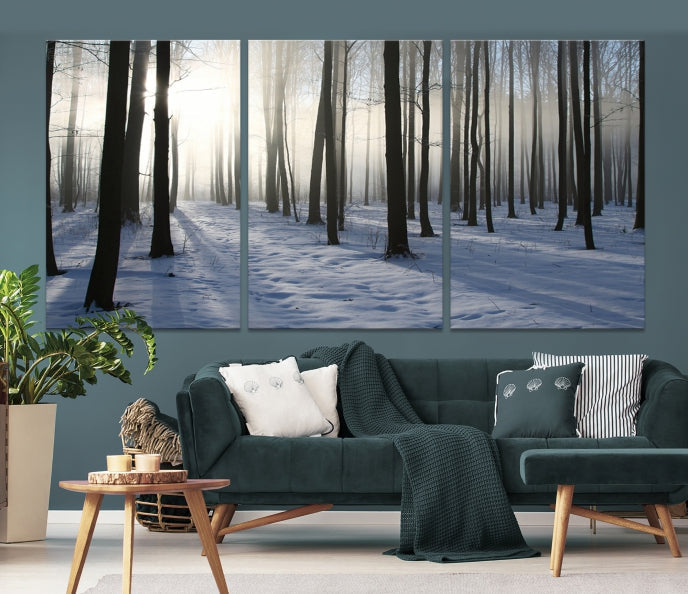 Night Forest Wall Art Canvas Print