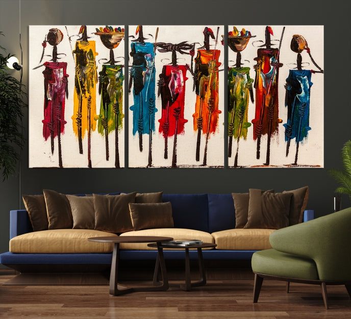 Art mural abstrait de femmes africaines Impression sur toile