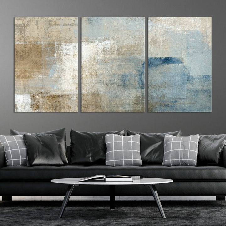 Conjunto de paneles múltiples con impresión en lienzo de arte abstracto moderno para pared