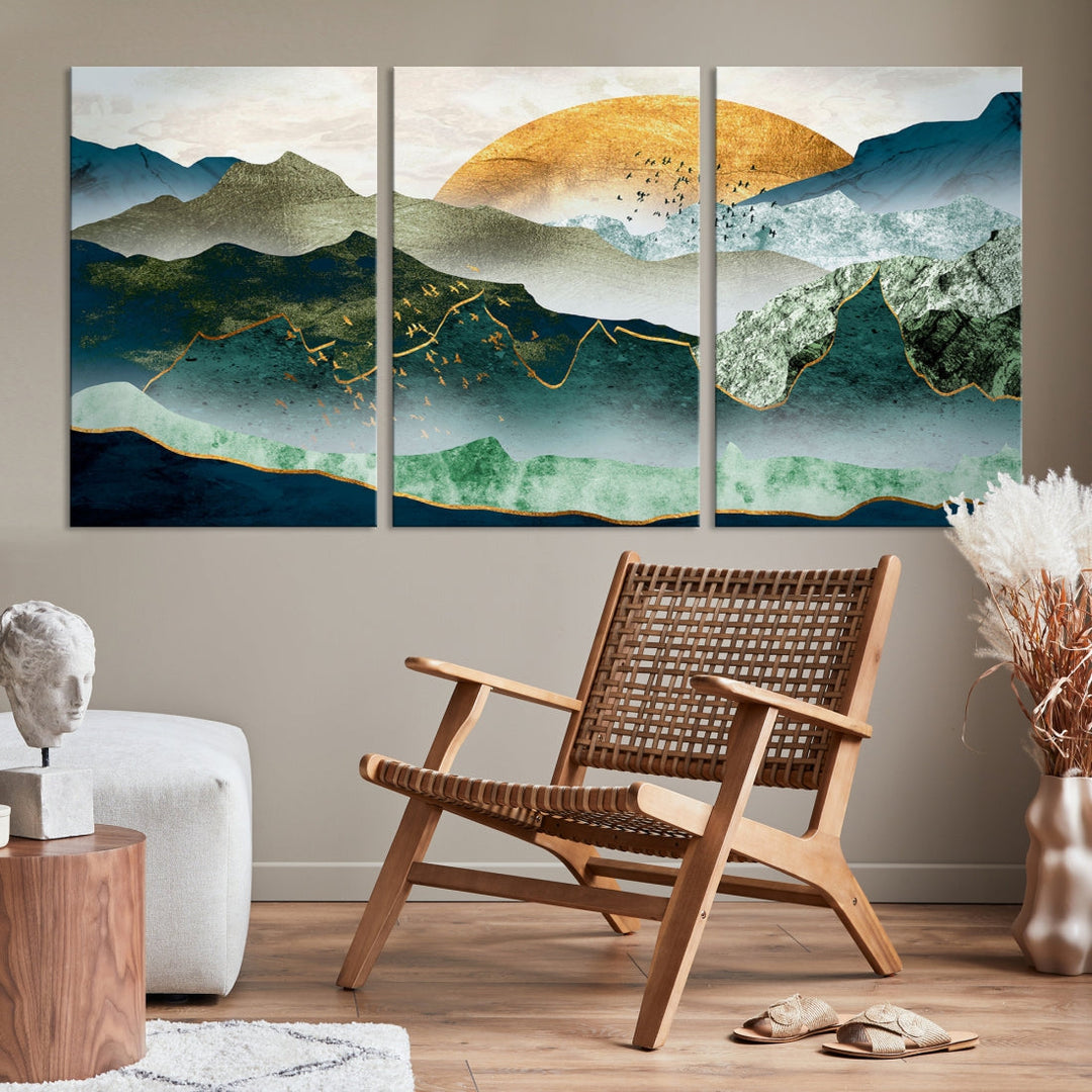 Acclamations lever du soleil peinture abstraite toile Art impression paysage abstrait Art mural