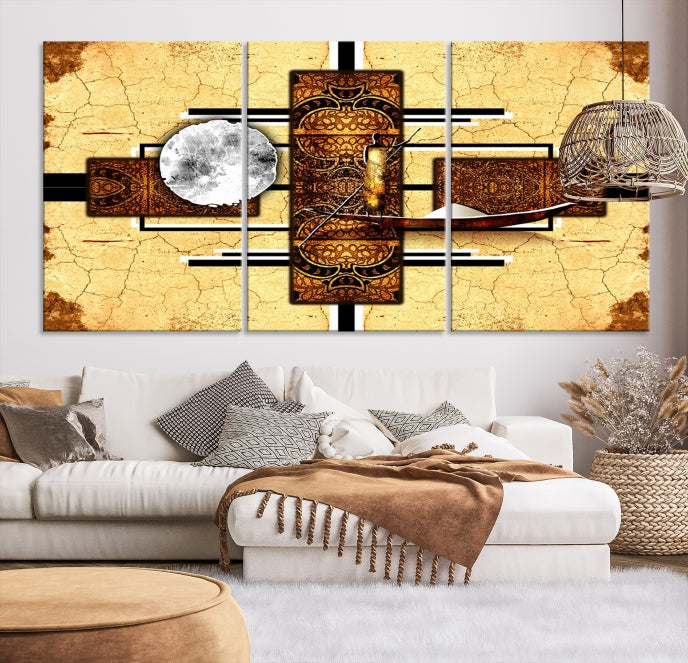 African Style Abstract Wall Art Canvas Print