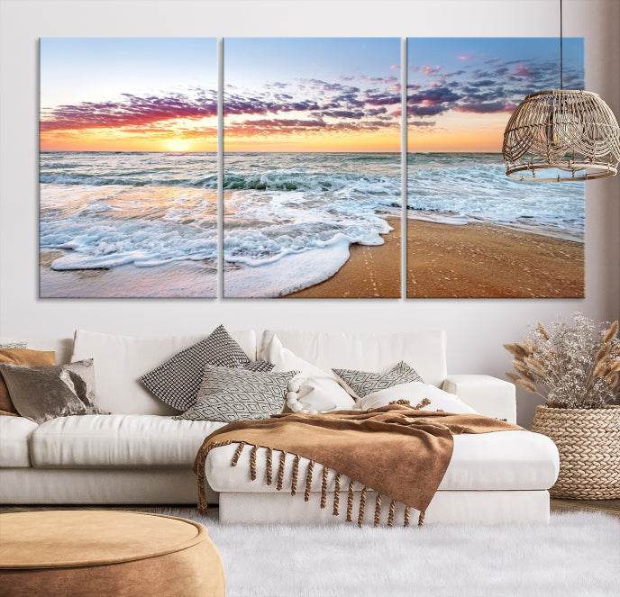 Lienzo decorativo para pared grande con playa y océano de Hawái