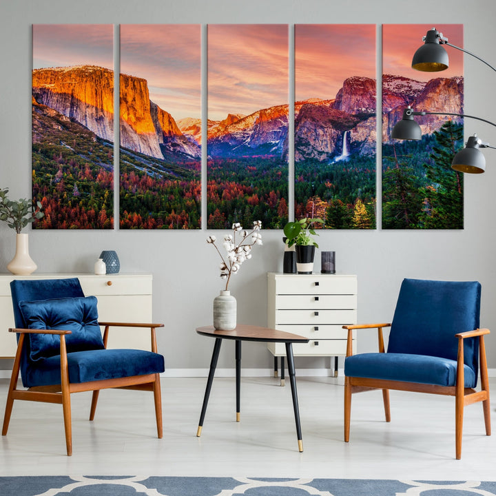 Impression sur toile murale du parc national El Capitan Yosemite