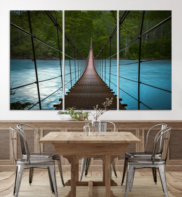 Forest Landscape From the Bridge on Sea Canvas Print
