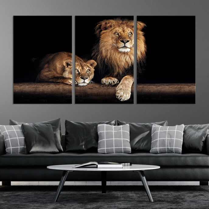 Lion Canvas Wall Art Animal Print